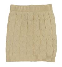 Béžová vzorovaná pletená sukňa Shein