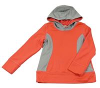 Neonově růžovo-šedá fukční sportovní mikina s kapucí Danskin