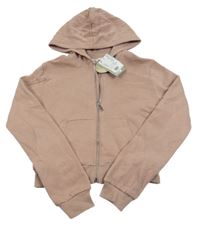 Nové - Staroružová prepínaci crop mikina s kapucňou H&M