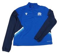 Safírovo-tmavomodrá športová mikina s logom Scotland