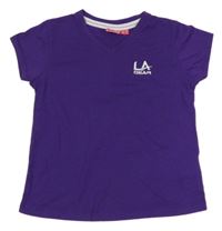 Fialové tričko s logom La Gear