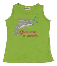 Limetkový top s delfínom DopoDopo