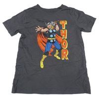 Tmavosivé tričko s Thorem Marvel