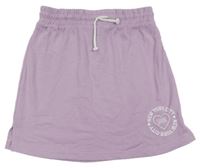 Lila tepláková sukňa s nápisom Y.F.K.