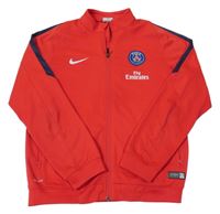 Červená funkční fotbalová mikina Paris Saint-Germain Nike