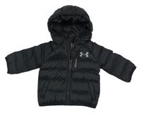 Černá funkční šusťáková prošívaná zimní bunda s kapucí Under Armour