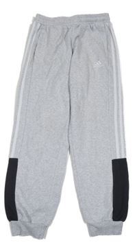 Šedé tepláky s logem Adidas