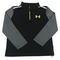 Černo-tmavošedé funkční sportovní mikinotriko s logom UNDER ARMOUR