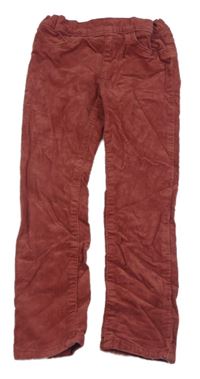 Rezavé skinny manšestráky H&M