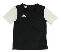 Čierno-biele funkčné športové tričko Adidas