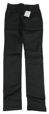 Nové - čierne potiahnuté é skinny nohavice Denim Co.