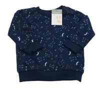 Nové - tmavomodrá mikina s mesiacmi a souhvězdím PRIMARK