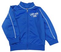 Safírová propínací sportovní mikina s nápisem a číslem H&M