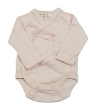 Světlerůžové zavinovací body s ptáčkem a nápisem Zara