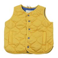 Tnavožlutá prešívaná šušťáková zateplená vesta M&S