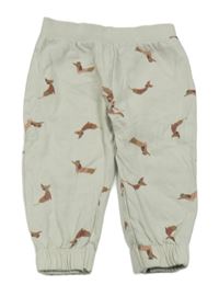 Svetlobéžové tepláky s pejsky Ergee