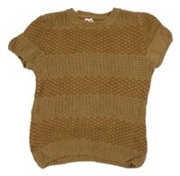 Hnedá vzorovaná pletená vesta George