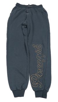 Tmavosivé tepláky s logom PRIMARK