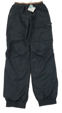 Nové - černé cuff šusťákové funkční kalhoty Quechua