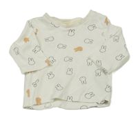 Bílé triko se zajíčky - miffy