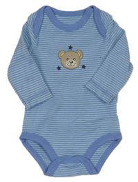 Modro-světlemodré pruhované body s medvídkem Lilly&Fynn