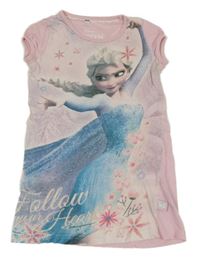 Světlerůžová noční košile s Elsou Disney