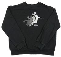 Čierna mikina s basketbalisty H&M