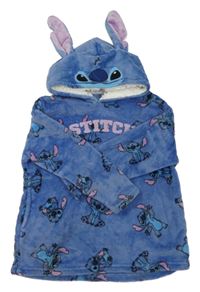 Modrá plyšová domáceá mikina so Stitchem a kapucňou Disney
