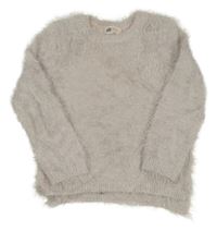 Světlepudrový chlpatý sveter H&M