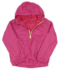 Ružová šušťáková bunda s kapucňou Pocopiano