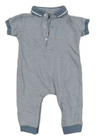 Modro-biely vzorovaný polo overal Matalan