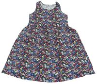 Farebné kvetované bavlnené šaty H&M