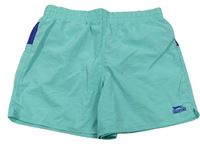 Tyrkysové plážové kraťasy s logom Slazenger
