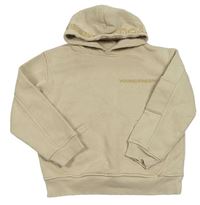 Béžová mikina s nápisom a kapucňou River Island