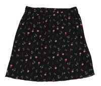 Čierna kvetovaná sukňa Primark