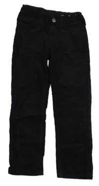 Černé manšestrové kalhoty H&M