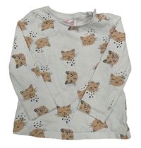 Svetlobéžové tričko s mačkami So Cute