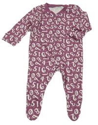 Vínový overal s číslami