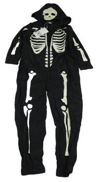 Nové - Černá šusťáková kombinéza s kapucí - kostra Zara