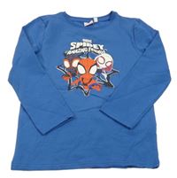 Modré mikinotriko so Spidermanem Marvel
