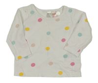 Biele bodkovaná é tričko H&M