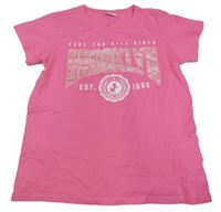 Ružové tričko s nápisom a jednorožcom Page One Young