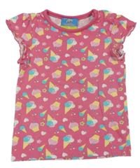 Malinové tričko se zmrzlinami Topolino