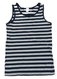 Tmavomodro-sivé pruhované tielko Yigga