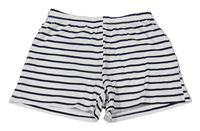 Bielo-čierne pruhované bavlnené kraťasy H&M