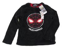 Nové - Černá chlupatá mikina se Spidermanem Primark