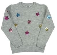 Sivý sveter s hviezdičkami M&Co.