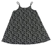 Čierno-biele kvetované šaty PRIMARK