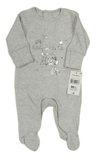 Šedé melírované body s nápisy Matalan