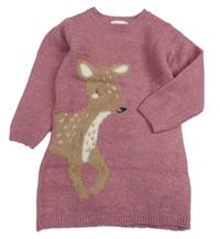 Starorůžové svetrové šaty s kolouškem Primark